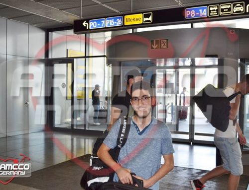 استقبال الطبيب عصام – ب. من المغرب في مطار شتوتغارت – المانيا