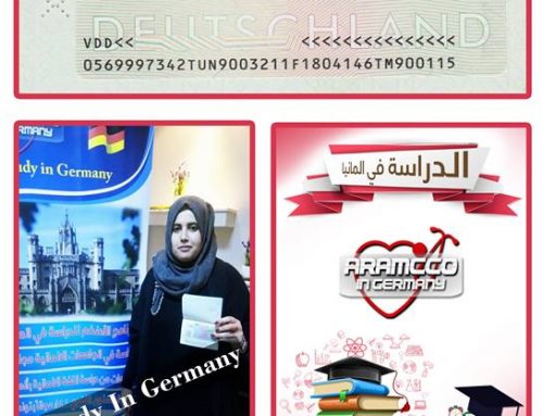 شركة ارامكو في المانيا تهنئ الطالبة تسنيم من تونس لحصولها على الفيزا للدراسة في المانيا